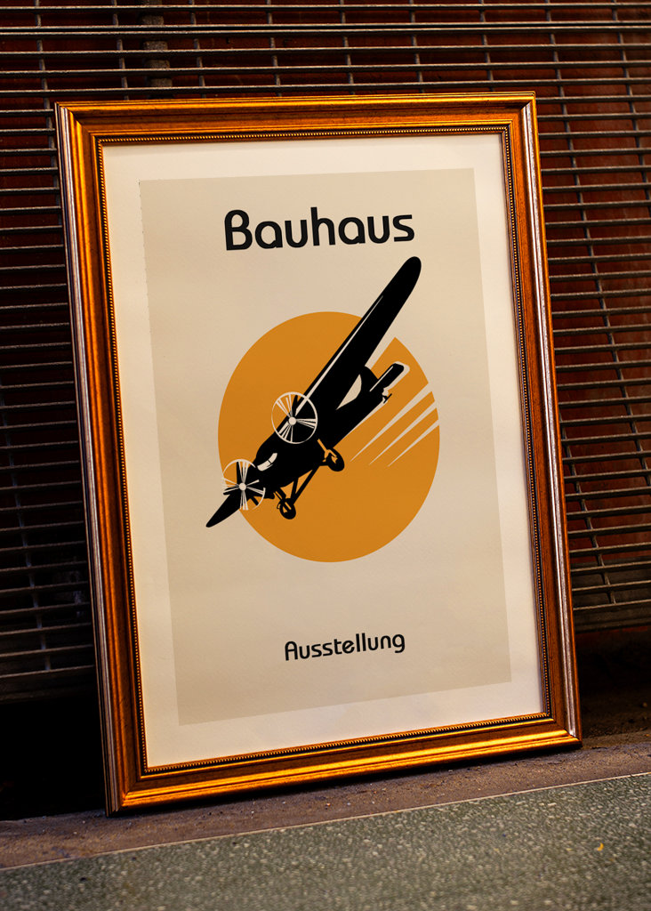 Bauhaus Airplane Poster