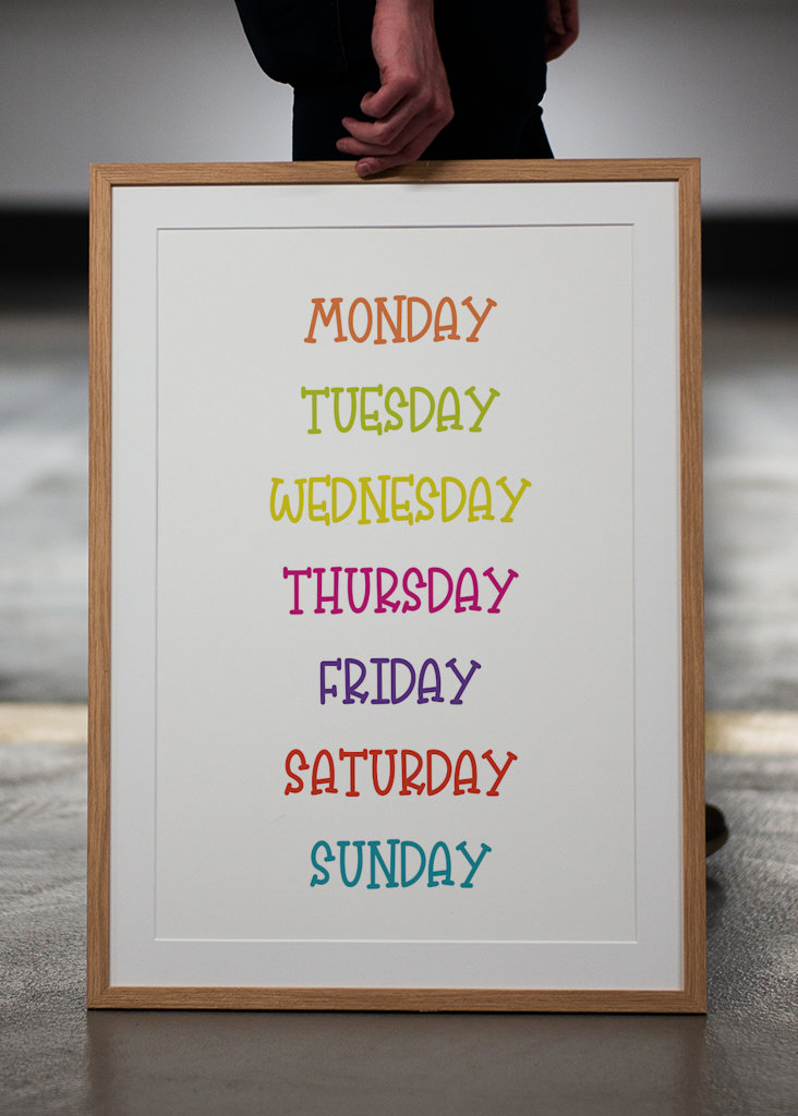Days of the Week Poster