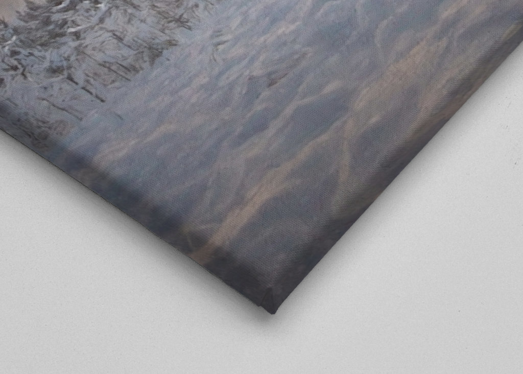 Reindeer in winter landscape 