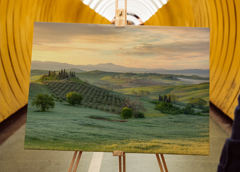 Toskánsko v časném ranním světle