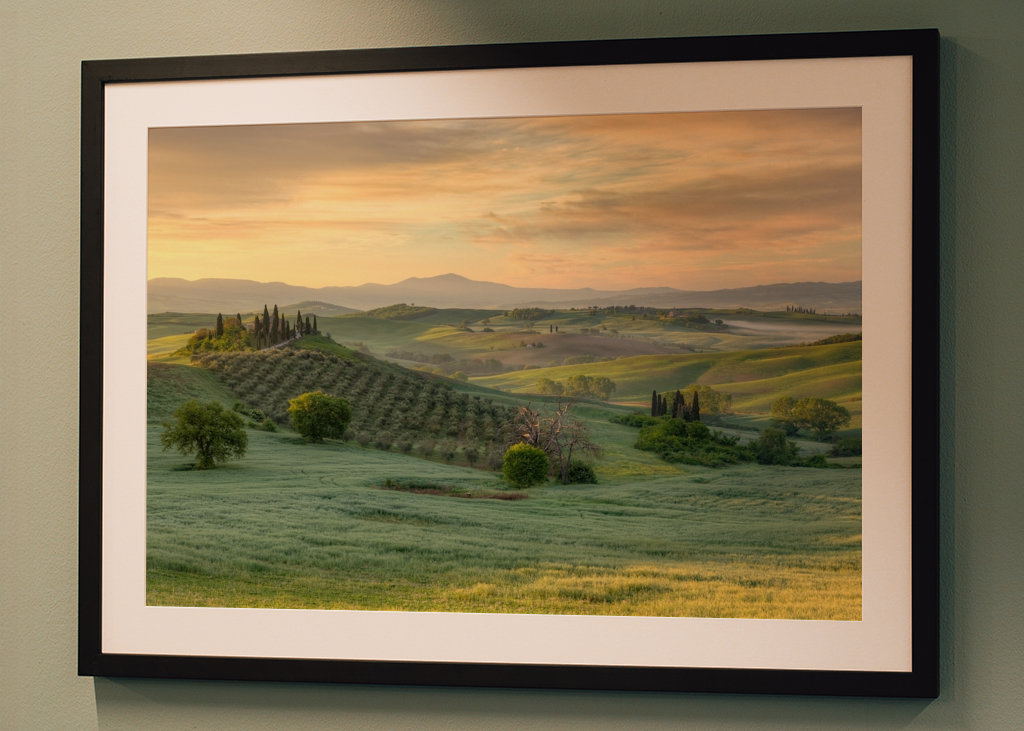 Toskánsko v časném ranním světle