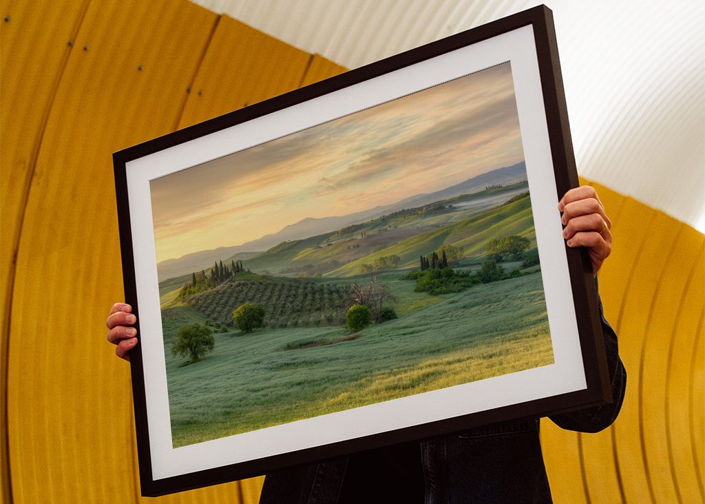 Toskánsko v časném ranním světle