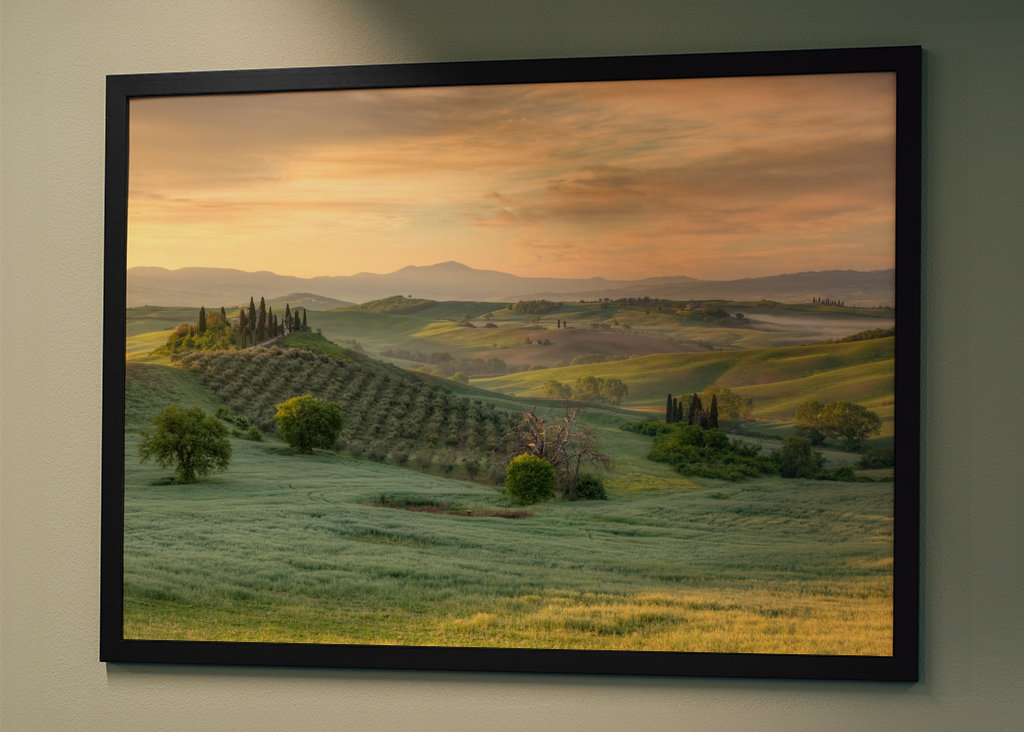 Toskánsko v časném ranním světle