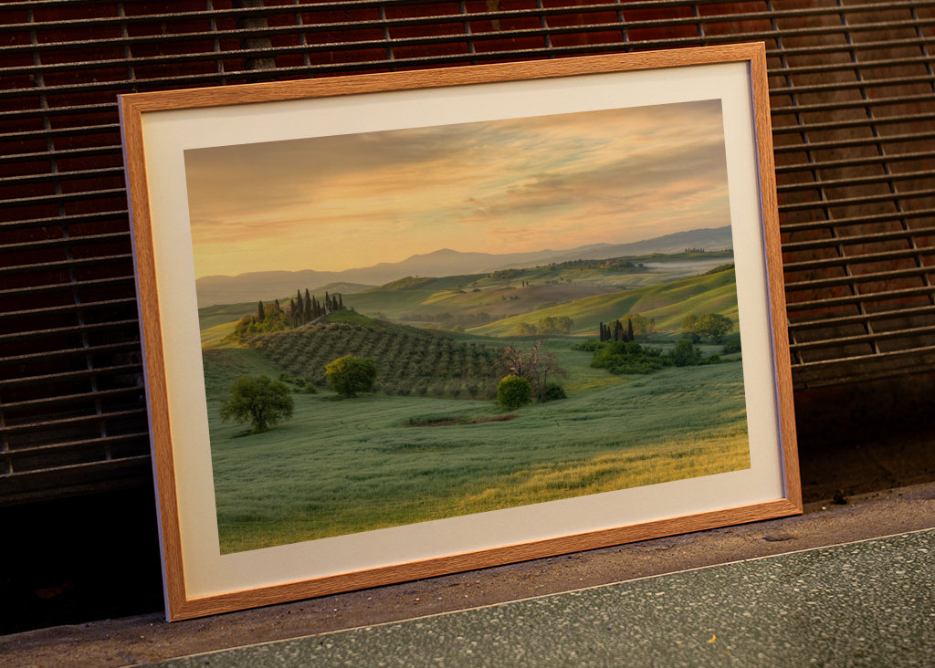 Toskánsko v časném ranním světle