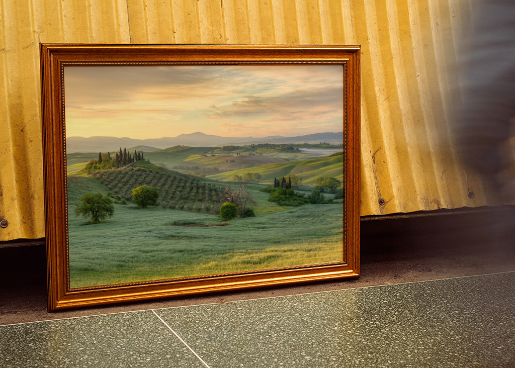 Toskánsko v časném ranním světle