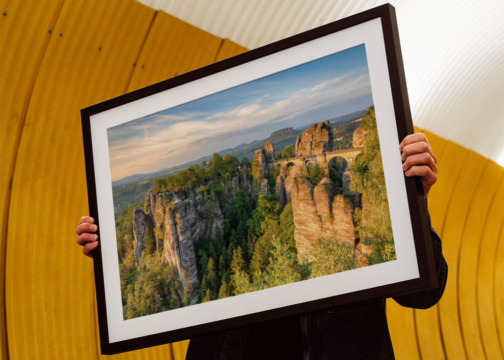 Basteibrug in de ochtend