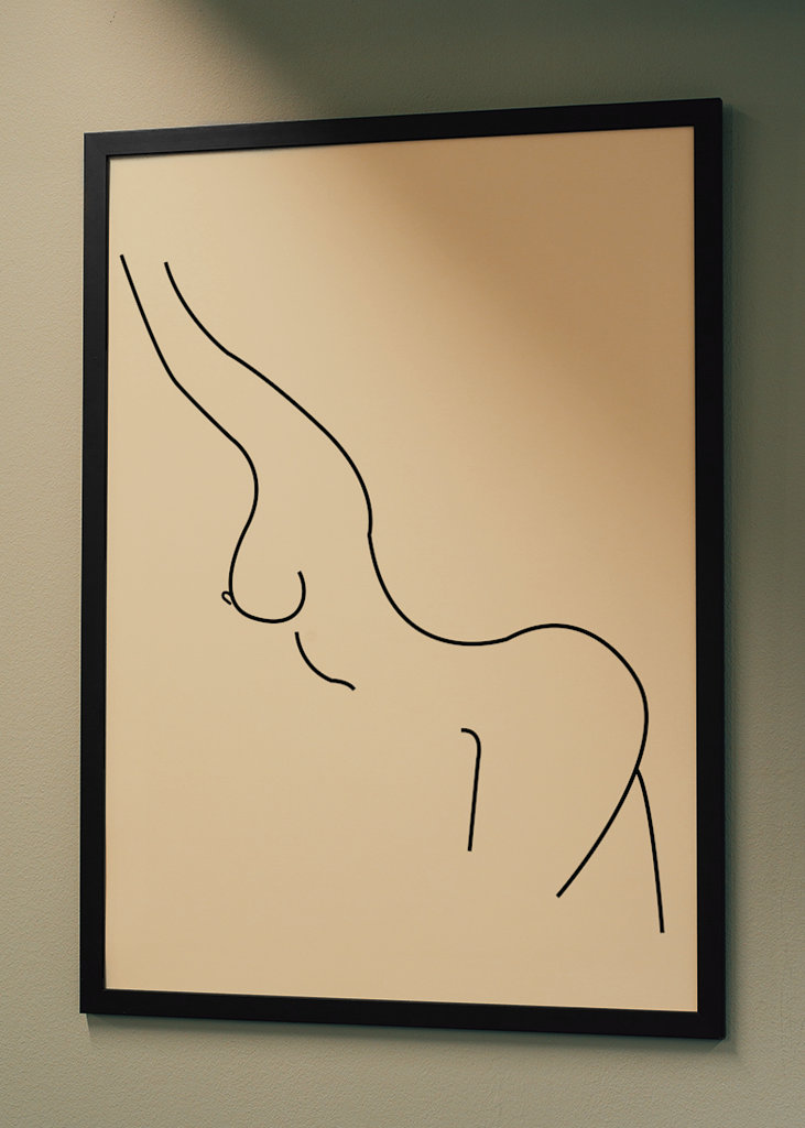 Nøgne kvinder kunstplakat