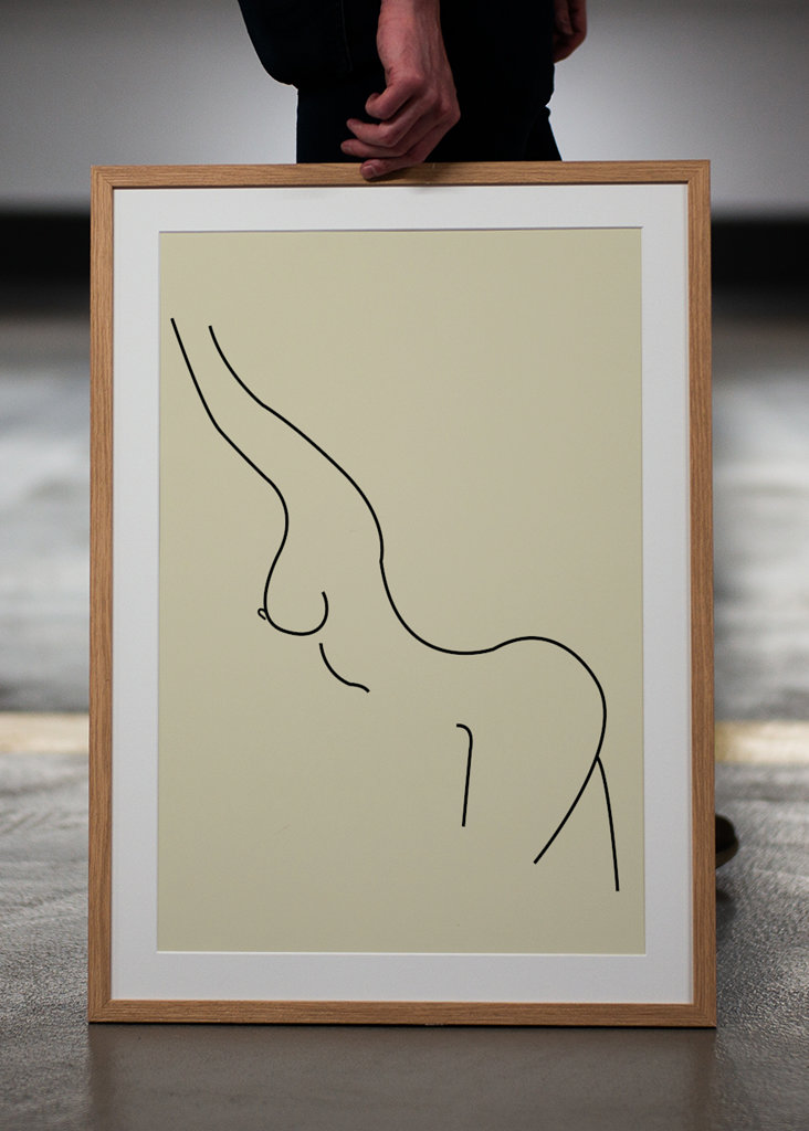 Nøgne kvinder kunstplakat