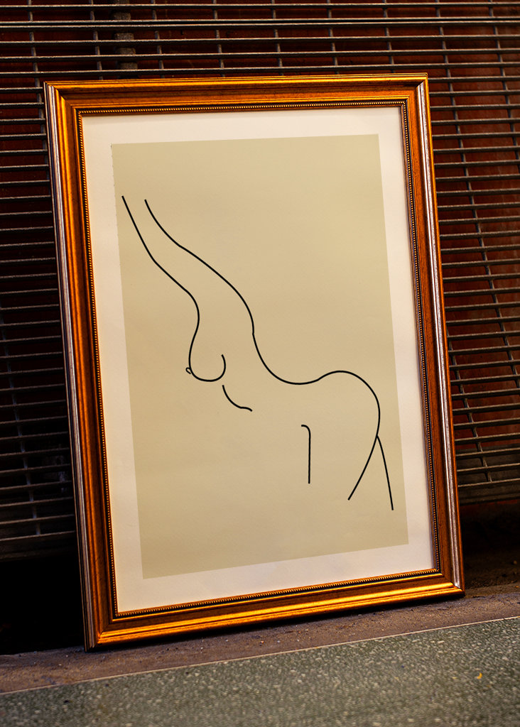 Nøgne kvinder kunstplakat