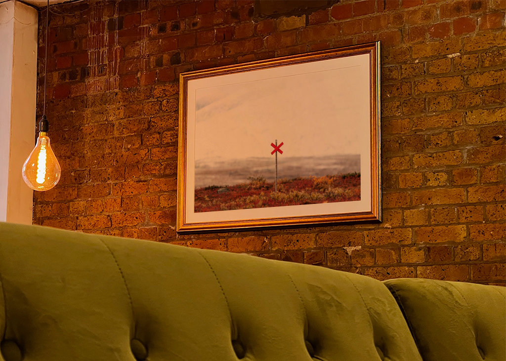 A Swedish winter trail sign