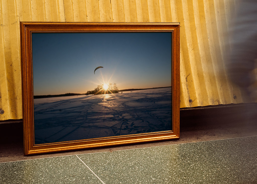 Kitesurf sur la glace