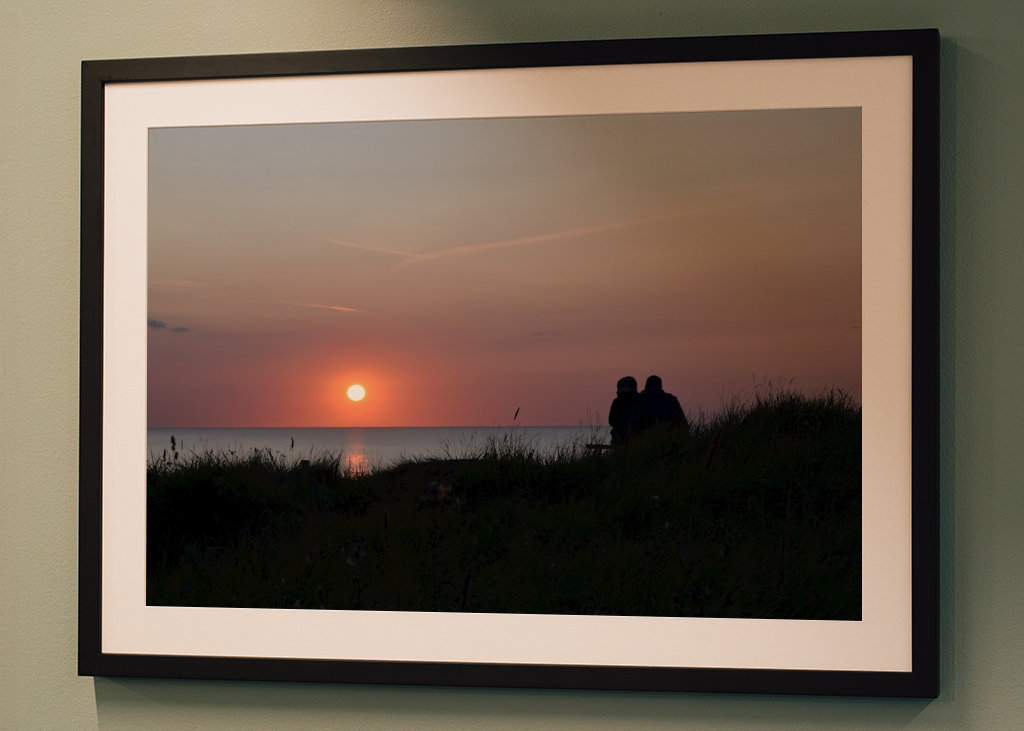 Pärchen im Sonnenuntergang