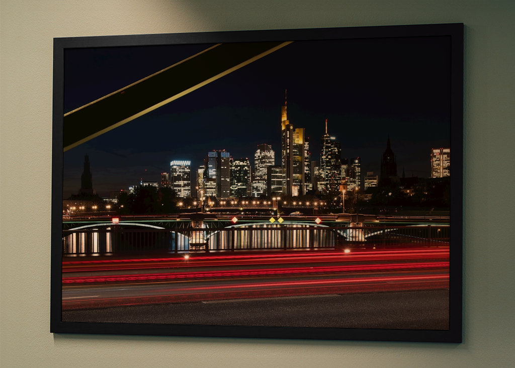 Skyline por la noche Frankfurt