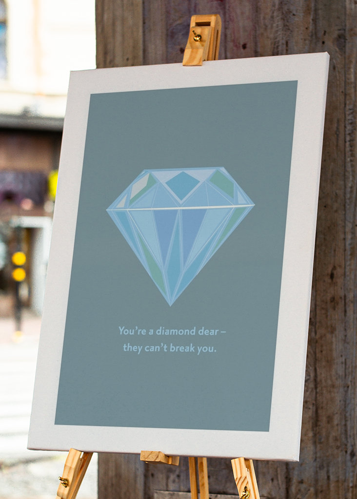 Du bist ein Diamant in Grün