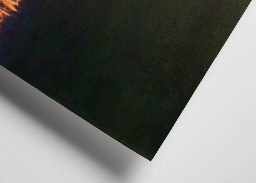 Západ slunce nad rovinatou krajinou