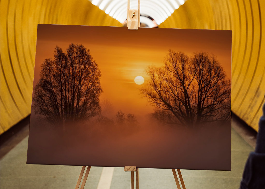 Sonnenaufgang im Nebel