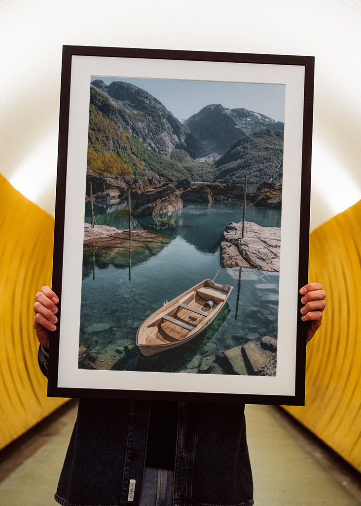boat at lake in norway