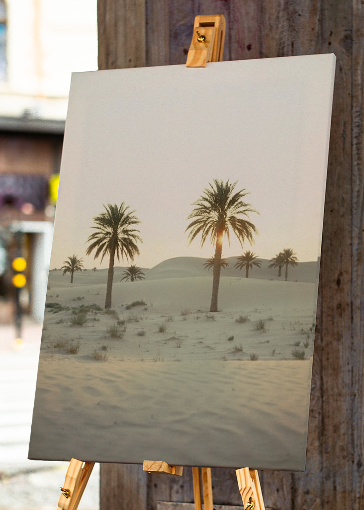 Palmbomen in de woestijn 