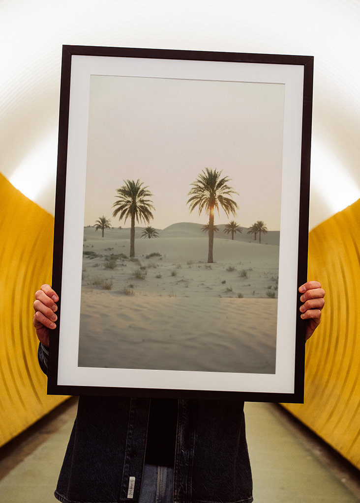 Palmbomen in de woestijn 