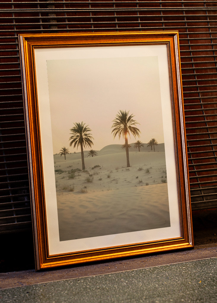 Palmbomen in de woestijn 