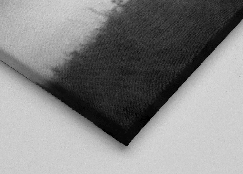 Losia krava s teľatami vo večernej hmle