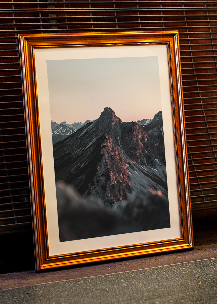 Berg bei Sonnenuntergang