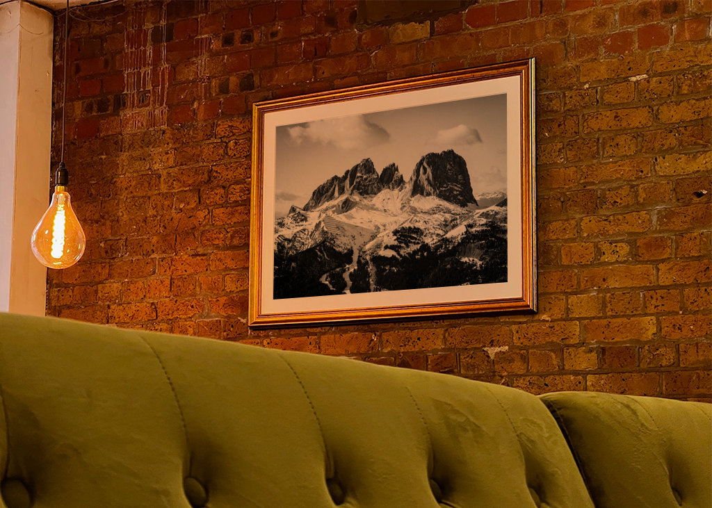 Dolomity v černé a bílé