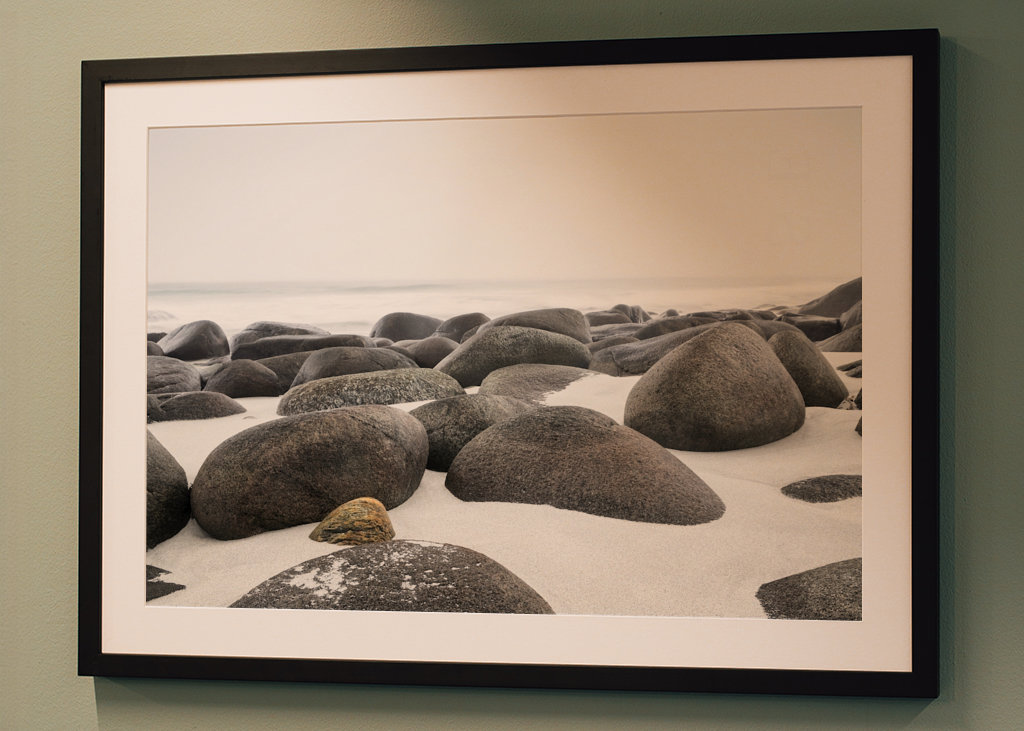 Boulders in the sand