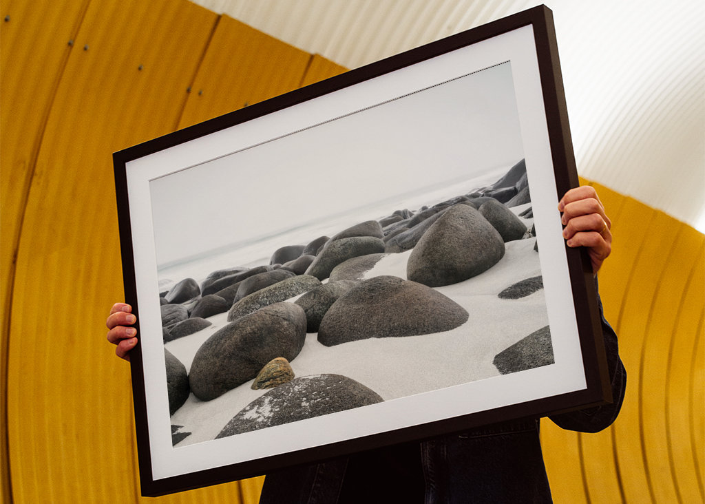 Boulders in the sand