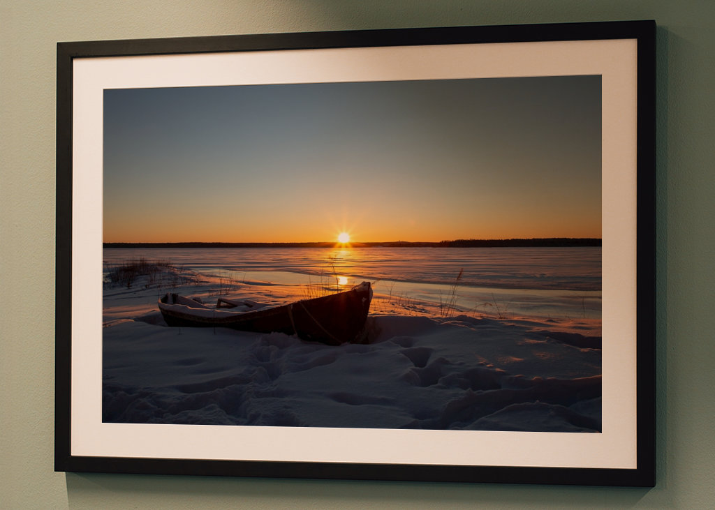 Západ slunce nad ledem