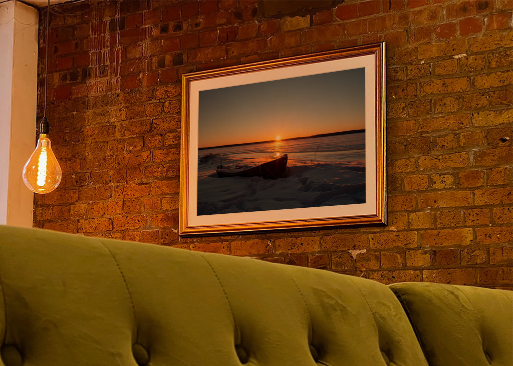 Západ slunce nad ledem