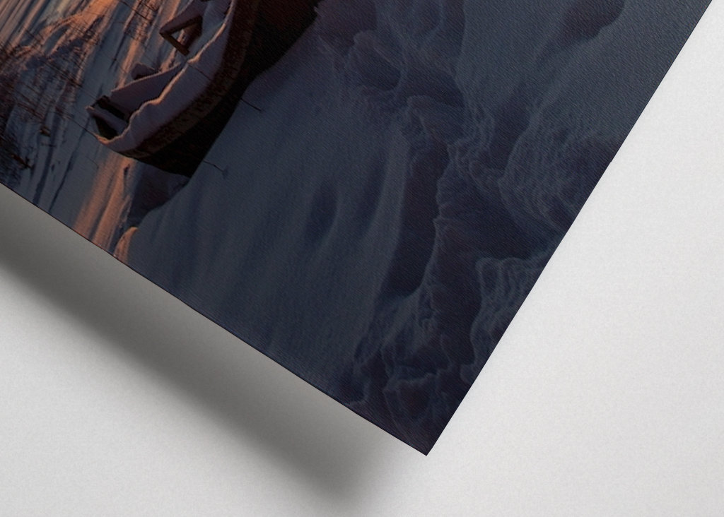 Západ slunce nad ledem