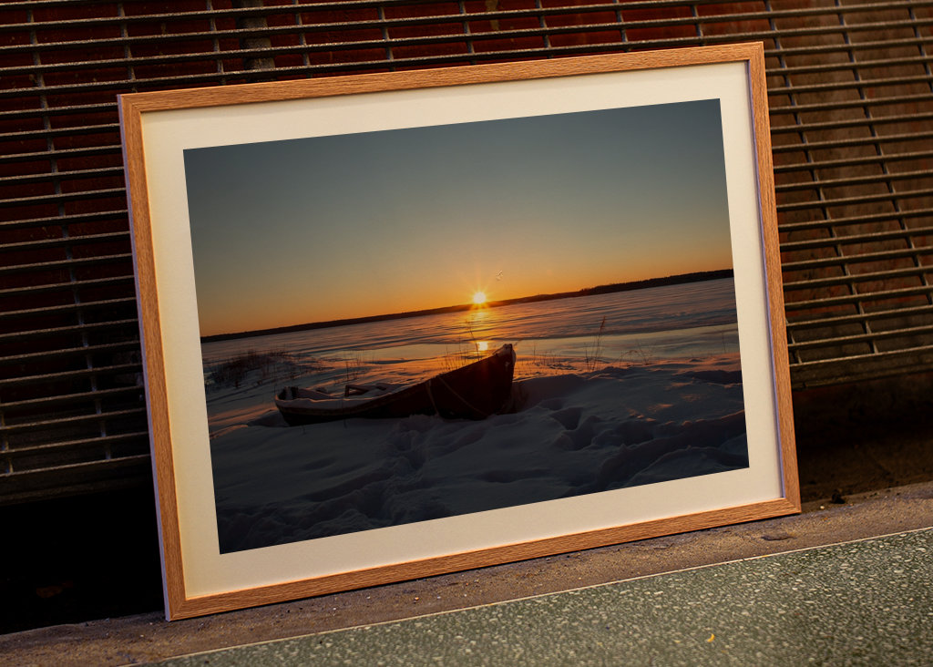 Západ slunce nad ledem