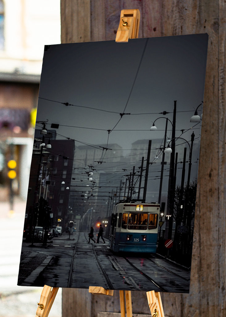 Göteborg gekleed in grijs