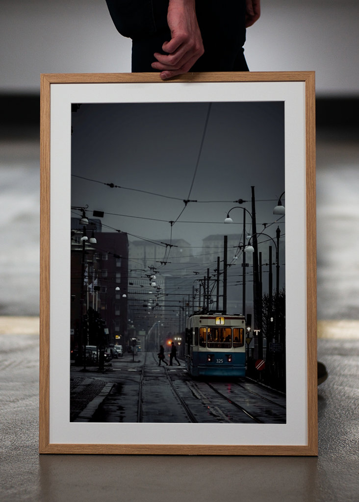 Göteborg gekleed in grijs