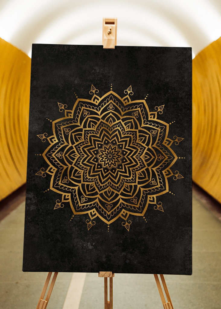 Gold Mandala - Black