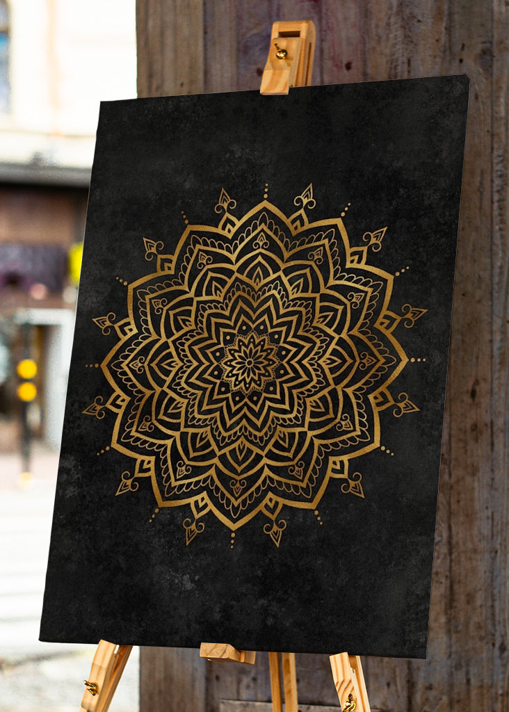 Gold Mandala - Black