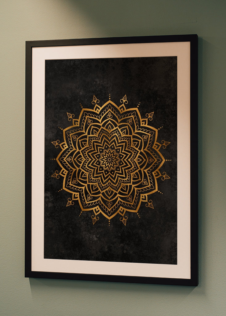 Gold Mandala - Black