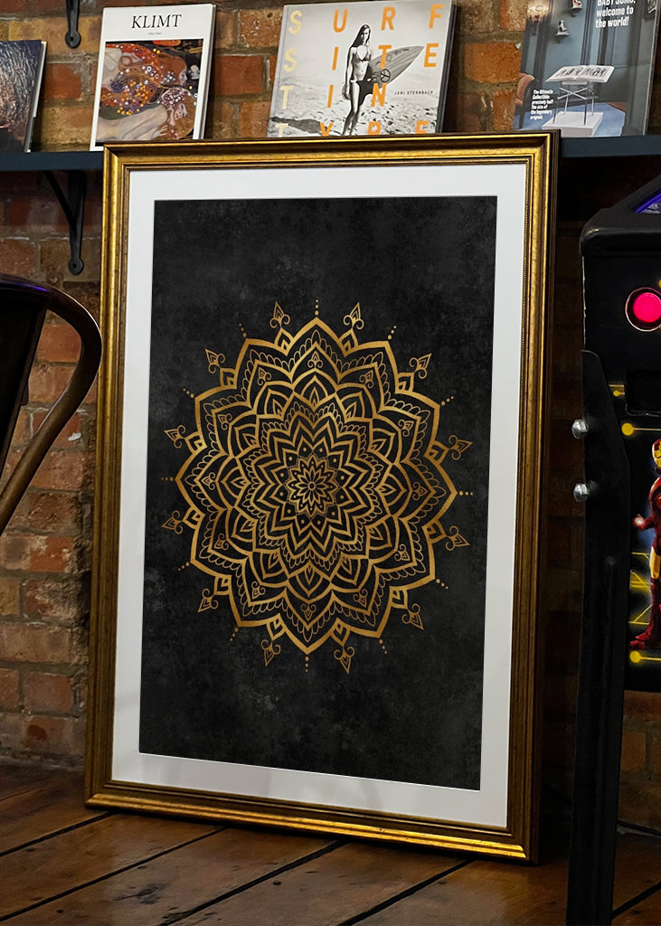 Gold Mandala - Black