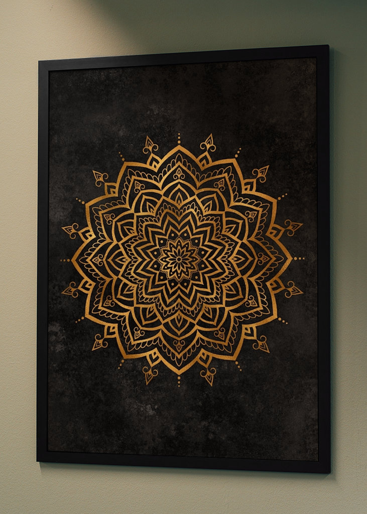 Gold Mandala - Black