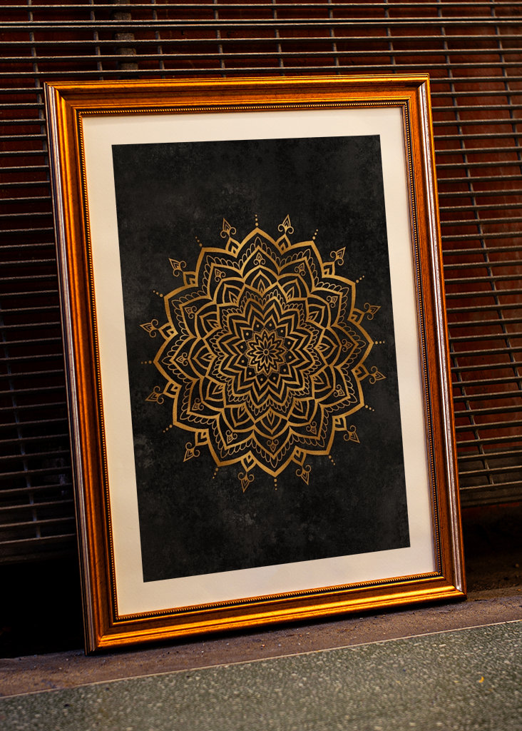 Gold Mandala - Black