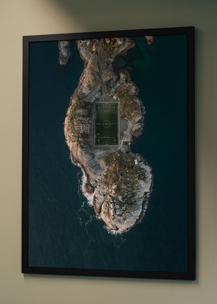 Fußballfeld Norwegen Lofoten