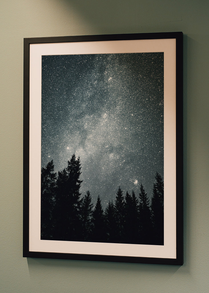 Sternenhimmel über dem Wald