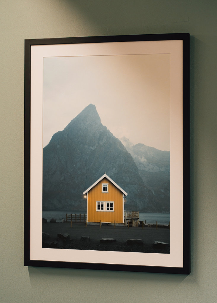 Gelbes Haus auf den Lofoten