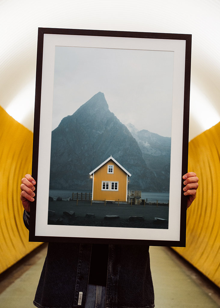 Gelbes Haus auf den Lofoten