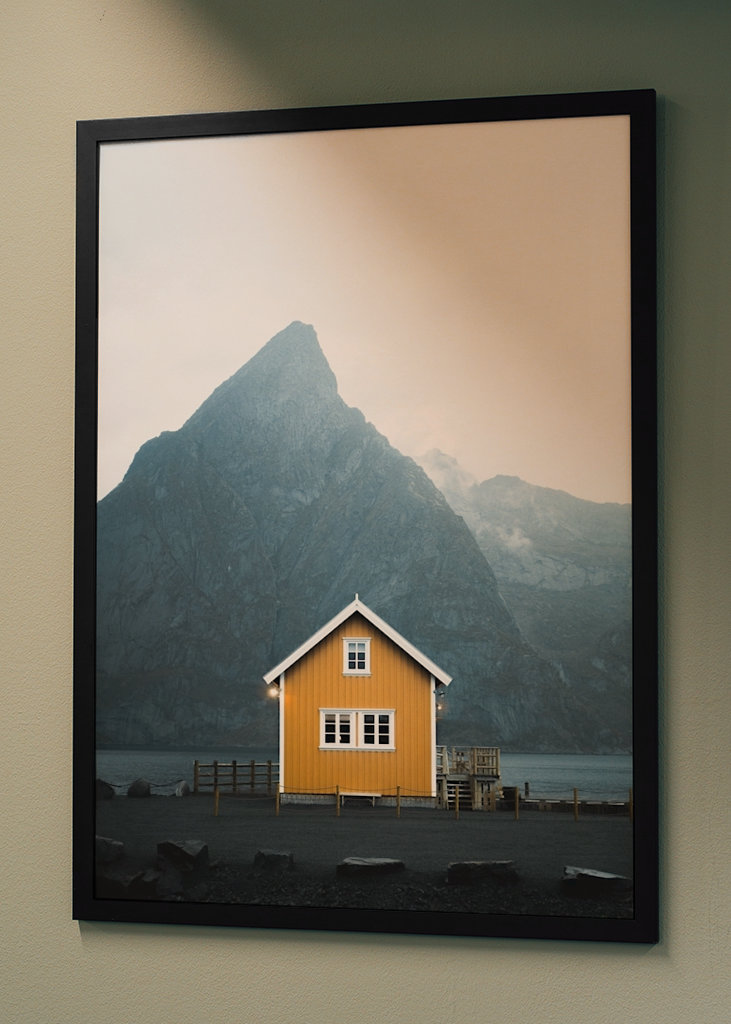 Gelbes Haus auf den Lofoten
