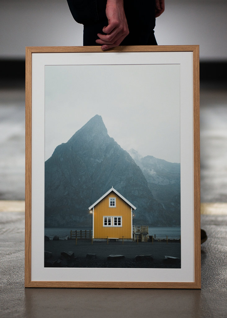 Gelbes Haus auf den Lofoten