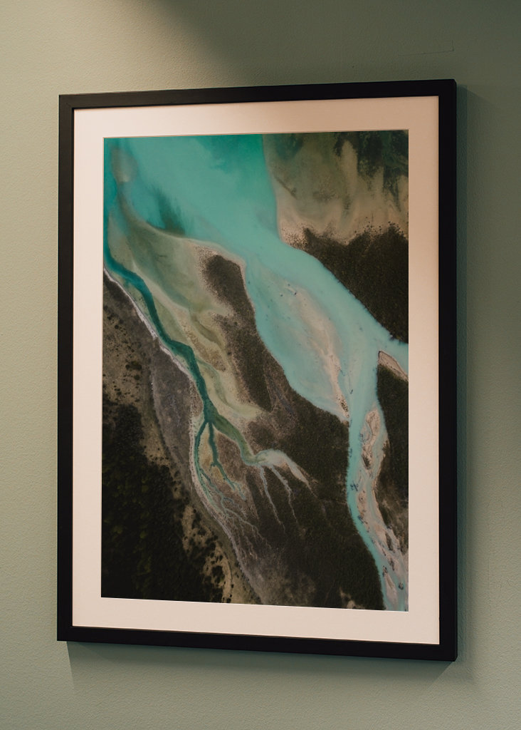 Ledovcová řeka shora