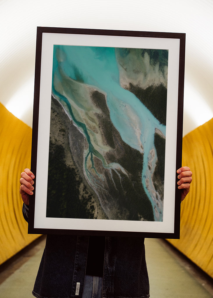 Ledovcová řeka shora