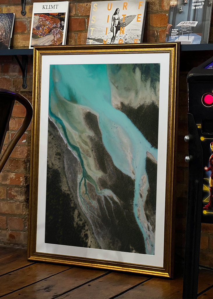 Ledovcová řeka shora